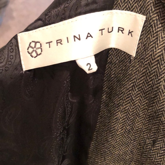 Trina Turk cape jacket Evanston herringbone jacket - Picture 7 of 7